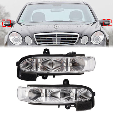 2002-2006 Mercedes E-Class W211 S211 Pair Side Mirror Turn Signal Light A2038201321 A2038201421