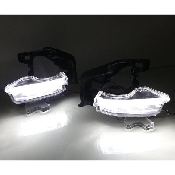 2PCS LED DRL Daytime Running Light Fog Lamp For 2014 2015 2016 Toyota Highlander