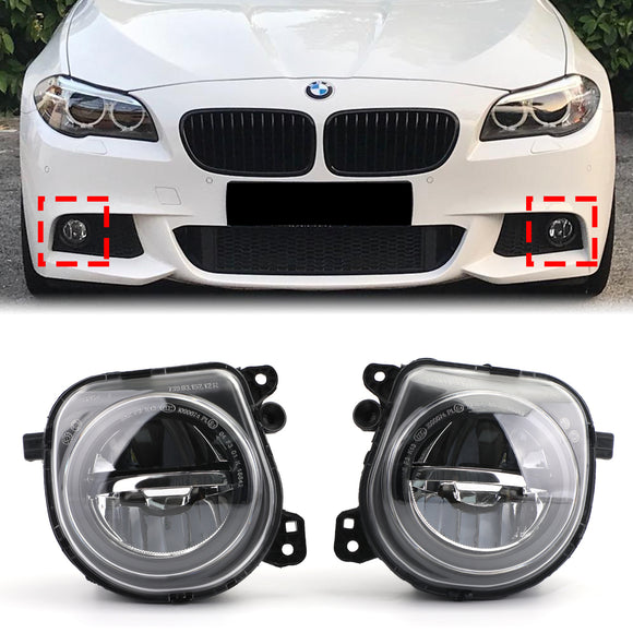 2014-2016 BMW 5 Series F07 F10 F11 LCI Pair LH+RH Front LED Fog Lights Lamps Foglights 63177311294 63177311293