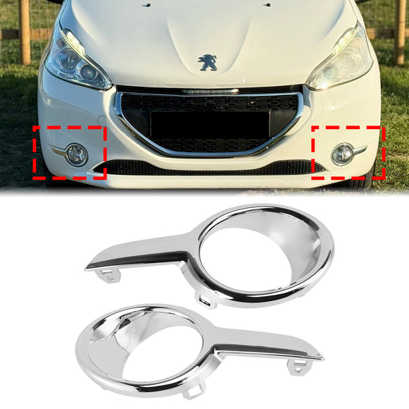 Links + Rechts Mistlamp Grill 1608110880 1608111480 Voor Peugeot 208 2012-2015