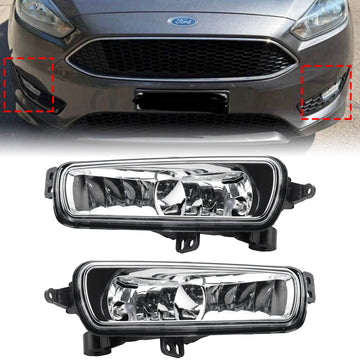 2015-2017 Ford Focus MK3 Pair Front Fog Light Lamps With Bulbs Left + Right 1874688 1856091