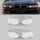 1999-2001 BMW E38 1Pair Car Clear Farol Lente Capa Shell Genérico-1