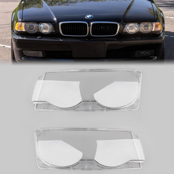 1999-2001 BMW E38 1Pair Car Clear Farol Lente Capa Shell Genérico