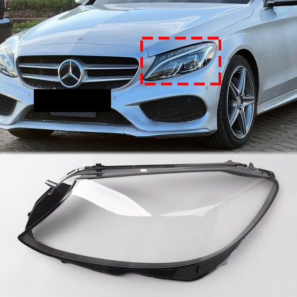Mercedes-Benz C-Klasse (2015–2018) W205 C180 C200 C260L C280 C300 Linke Scheinwerferabdeckung Scheinwerferlinse