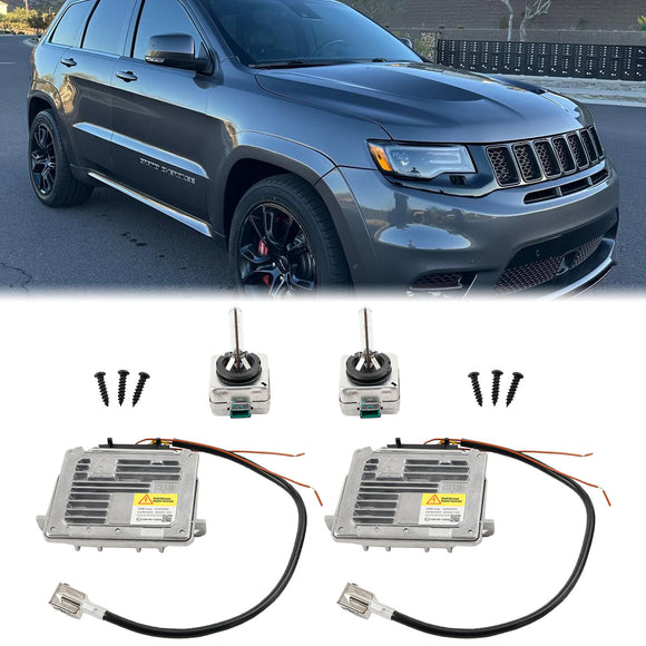 2014-2020 Jeep Grand Cherokee 2x Headlight Ballast & D3S Bulb Wire Kit Control Unit 89089352 68222897AA