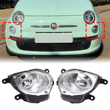 2008-2015 Fiat 500 Hatchback Left+Right High Beam Headlight Headlamp 51786772 51786771