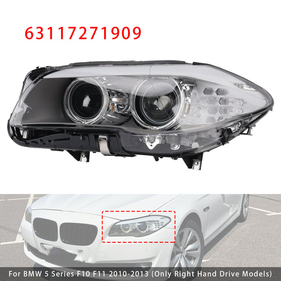 2010-2013 BMW 5 Series Saloon / Estate W/O AFS Xenon LED DRL Left+Right Headlight 63117271909 63117271910