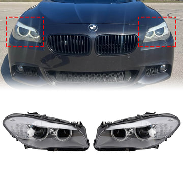 2010-2013 BMW 5 Series Saloon / Estate W/O AFS Xenon LED DRL Left+Right Headlight 63117271909 63117271910