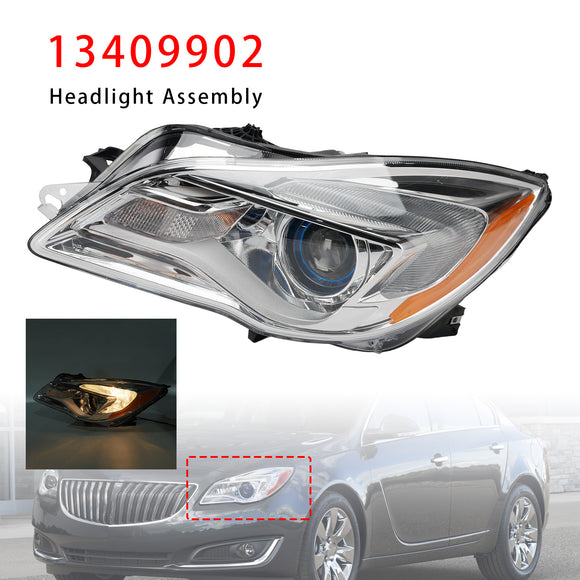 2014-2017 Buick Regal Halogen Left Headlight Assembly 13409902