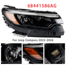 2022–2026 Jeep Compass, linke LED-Scheinwerferbaugruppe 68441587AG-21