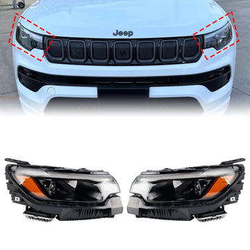2022–2026 Jeep Compass links + rechts LED-Scheinwerferbaugruppe mit LED-Glühbirne 68441587AG 68441586AG