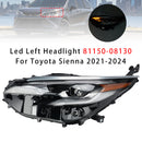 2021-2024 Toyota Sienna conduziu farol esquerdo + direito 81150-08130 81110-08130-18