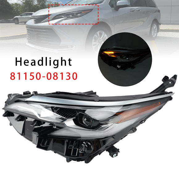 2021-2024 Toyota Sienna conduziu farol esquerdo + direito 81150-08130 81110-08130