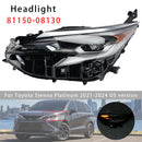 2021-2024 Toyota Sienna conduziu farol esquerdo + direito 81150-08130 81110-08130-22
