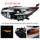 2021-2024 Toyota Sienna conduziu farol esquerdo + direito 81150-08130 81110-08130-23
