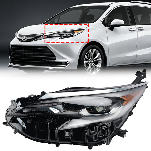 Toyota Sienna 2021-2024 Led-vasen ajovalokokoonpano 81150-08130 8115008130
