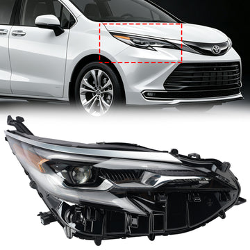 2021-2024 Toyota Sienna Led oikea ajovalokokoonpano 81110-08130 8111008130 Matkustajan puoli