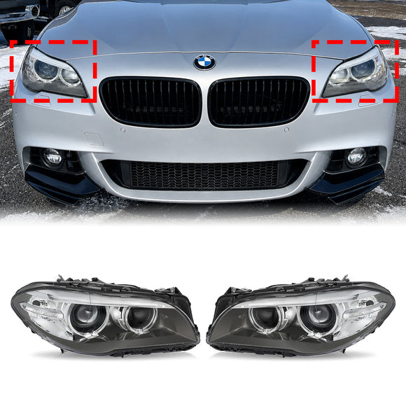 2014-2017 BMW 5 Series F10 LCI Without AFS Front Left+Right HID Xenon Headlight 63117343905 63117343906