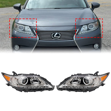 2013-2015 Lexus ES350 ES300h vasen+oikea HID Xenon-ajovalokokoonpano 81185-33B50 81145-33B50 painolastilla & polttimolla