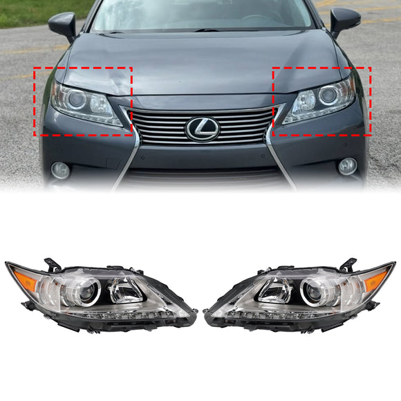 2013-2015 Lexus ES350 ES300h Conjunto de faros delanteros de xenón HID izquierdo + derecho 81185-33B50 81145-33B50 con balasto  &  bombilla