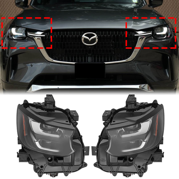 2024-2025 Mazda CX-90 esquerda + direita LED farol sem DRL/AFS KR9D51040 KR9D51030