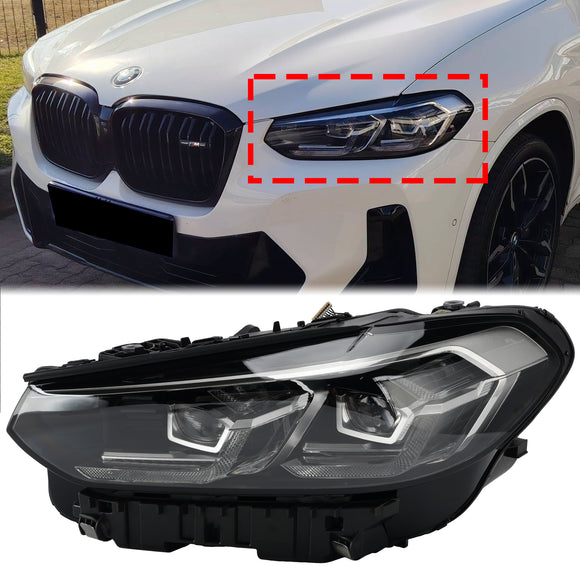 2022–2025 BMW X3 X4 G01 G02 LED-Scheinwerfer links + rechts, Chrom ohne AFS 63115A0E601 63115A0E602