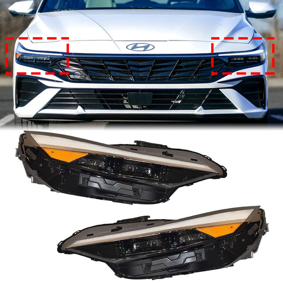 2024-2026 Hyundai Elantra Ensemble de phares LED gauche + droite 92101AA740 92102AA740