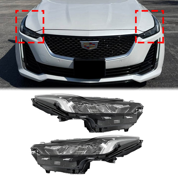 2020-2024 Cadillac CT5 Vänster+Höger Full LED-strålkastarenhet 84894828 84894827