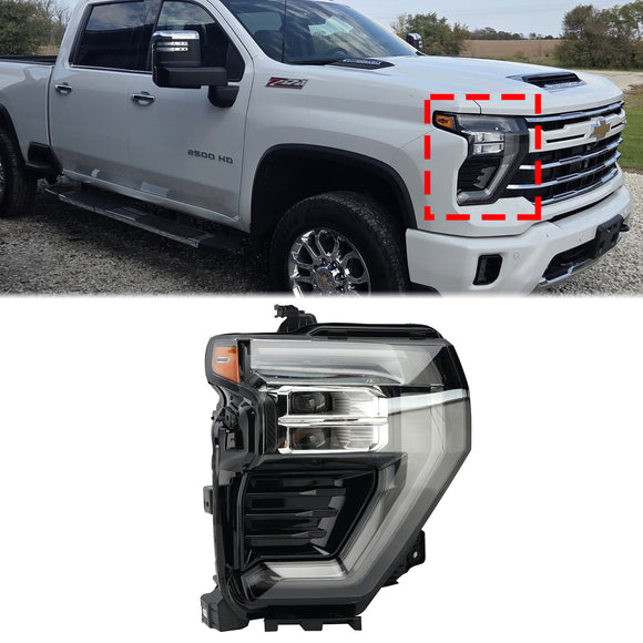 2024-2025 Chevy Silverado 2500 3500 HD conjunto de farol esquerdo + direito 85044248 85044249