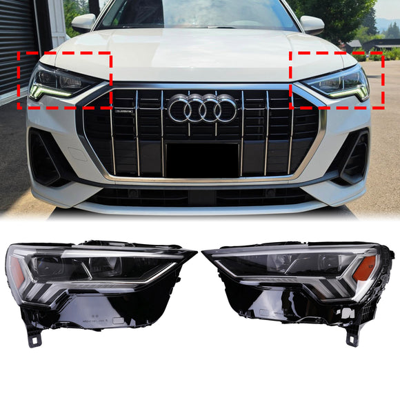 2019-2025 Audi Q3 Left+Right LED Headlight Assembly 83A941773B 83A941774B