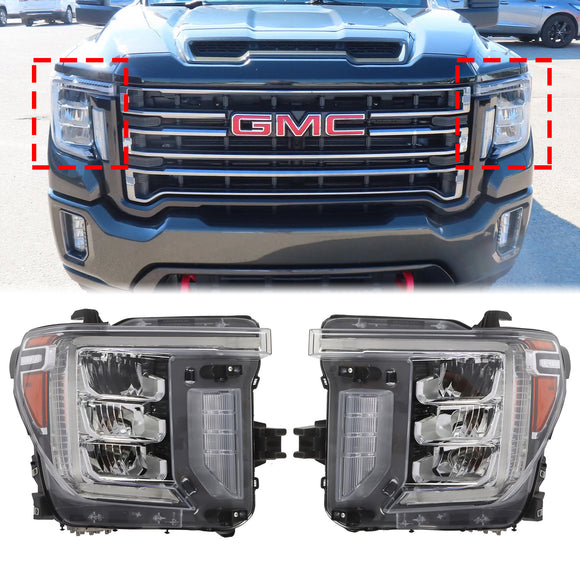 2020-2023 GMC Sierra 2500 3500 HD Conjunto de faros delanteros LED izquierdo+derecho 86788463 86788464