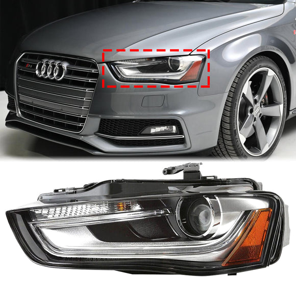 Audi A4 S4 2013-2016 Left Xenon/HID Headlight w/o AFS 8K0941043E AU2502181 Driver Side