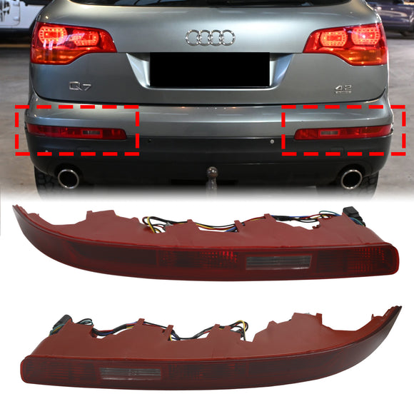 2006–2015 Audi Q7 4L Links + Rechts Heckstoßstangenreflektor Rückwärtsrücklicht Bremslicht Nebelscheinwerfer 4L0945095 4L0945096
