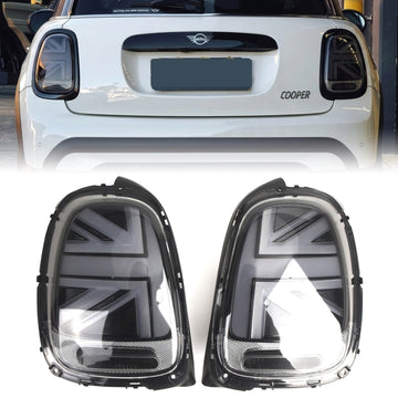 2014-2024 Mini Cooper / Cooper S / Cooper SD F55 F56 F57 Left + Right Smoked Union Jack LED Tail Lights Lamp - 0