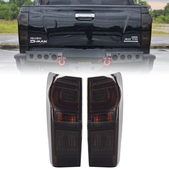 2012-2019 Isuzu D-Max RC Pair LED Tail Light Rear Back Lamp Left & Right Smoke Lens