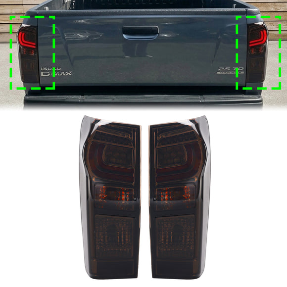 2012-2019 Isuzu D-Max RC Par LED luz traseira lâmpada traseira esquerda  &  lente de fumaça direita