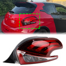 2015-2019 Peugeot 208 Facelift-modellen LED achterlicht links + rechts achterlichtlamp 9825601280 9810343080-17