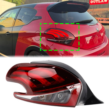 2015-2019 Peugeot 208 Facelift-modellen LED-achterlicht links achterlichtlamp 9825601280 9810343080