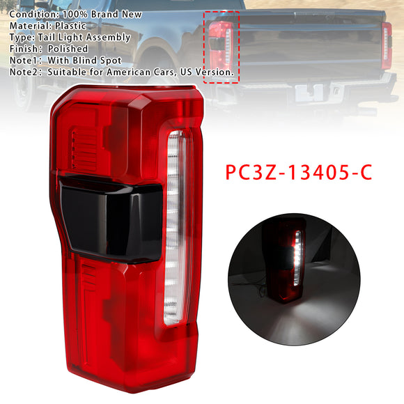 2023-2026 Ford F-250 F350 F450 paire latérale gauche + droite feu arrière LED avec angle mort PC3B-13B505-C PC3B-13B504-C