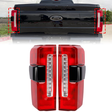 2023–2026 Ford F-250 F350 F450 Paar LED-Rücklichter links + rechts mit totem Winkel PC3Z-13405-F PC3Z-13404-J