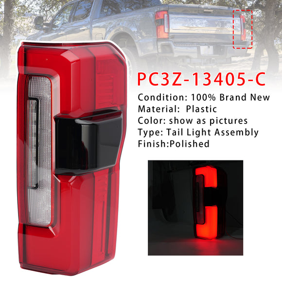 Ford F250 F350 F450 Super Duty Platinum / Limited 2023-2026 Right LED Tail Light PC3B-13B504-C PC3Z-13404-C With Blind Spot