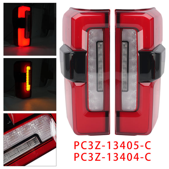 2023-2026 Ford F250 F350 F450 Super Duty Platinum/Limited Coppia sinistra + destra Fanale posteriore a LED con punto cieco PC3Z-13404-C PC3Z-13405-C