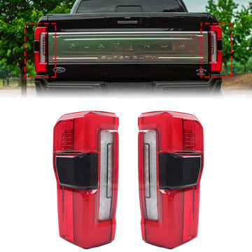 2023-2026 Ford F250 F350 F450 Super Duty Platinum/rajoitettu vasen ja oikea LED-takavalo kuolleen kulman kanssa PC3Z-13404-C PC3Z-13405-C