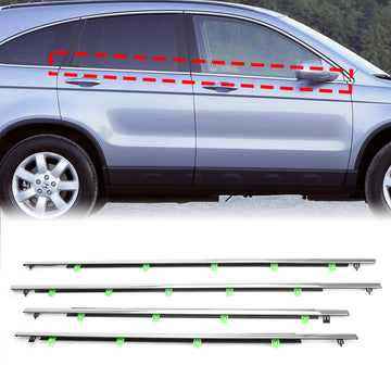 Honda CRV 2007-2011 4x Car Window Moulding Trim Weatherstrips Seal 72950-SWA-A01