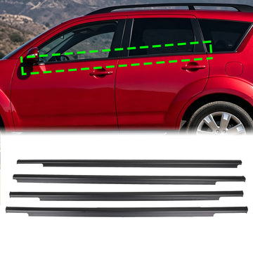 Mitsubishi Outlander 2006-2012 4x Car Window Weatherstrip Seal Belt Moulding 5727A007 5727A008