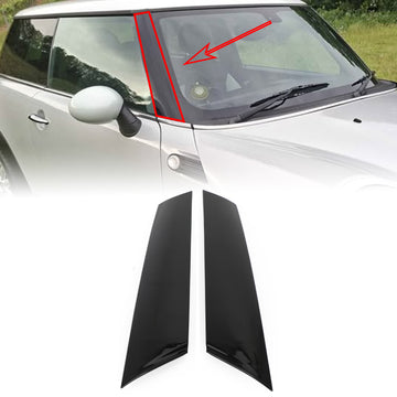2005-2015 Mini R55 R56 R27 2Pcs Front A Pillar Black Windshield Post Trims Left & Right 51137272583 51137272584