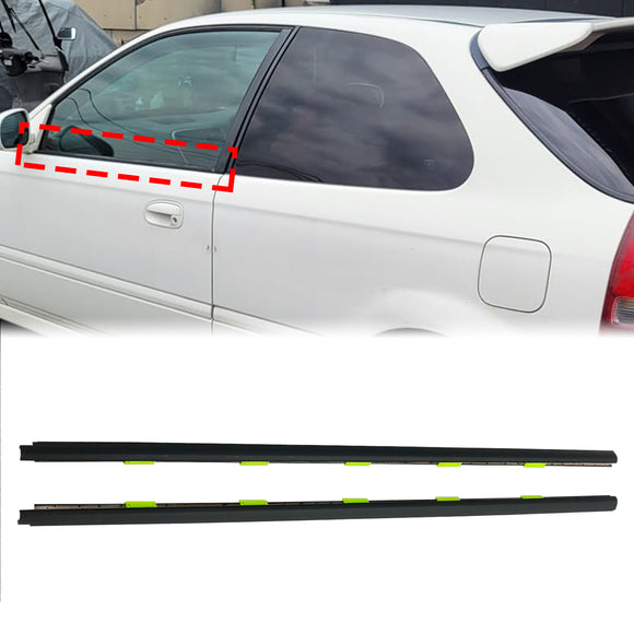 HONDA CIVIC EK 1996–2000, 2-türig, links und rechts, Wetterschutzleiste für Türfenster, 72410-S03-003, 72450-S03-003