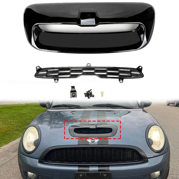 Mini Cooper S/JCW R55 R56 R57 R58 R59 2007-2015 évent de capot avec grille noir brillant