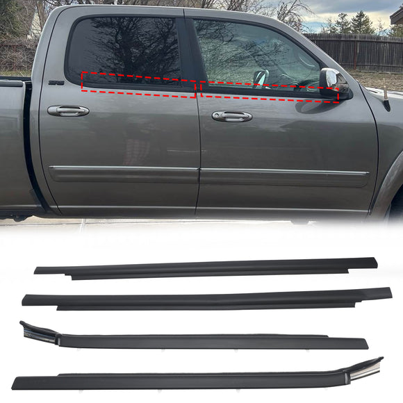 2000-2006 Toyota Tundra Double cabine 4 pièces porte fenêtre extérieure inférieure coupe-froid 75720-0C010 75740-0C022 bande d'étanchéité