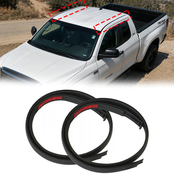 2007-2020 Toyota Tundra Double Cab 2PCS Roof Drip Molding Trim Left & Right Side Rubber 768679409158 75552-0C050